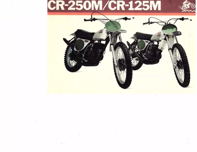 1973 Honda Elsinore CR-250M/CR125M  motorcycle brochure/flyer (Reprint) $8.50