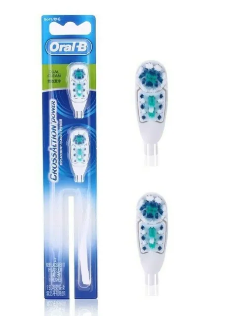 Braun Oral-B Cross Action Power Toothbrush Soft 2 Replacement heads Free Ship
