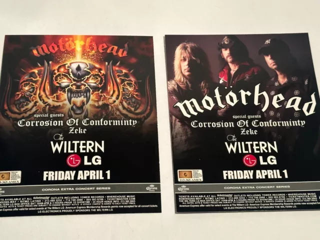 MOTORHEAD 2005 30th Anniverary Tour lot of 2 US Promo postcards Los Angeles