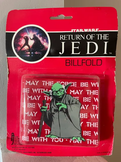 Vintage 1983 Star Wars ROTJ Yoda Billfold Wallet- NEW