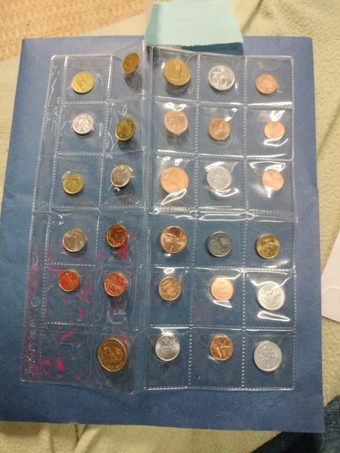 International Coin Lot 30 Coins USA Euros Francs Lire + More! Bronze Copper Etc