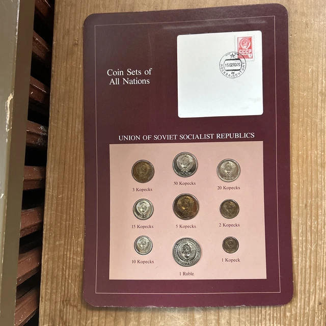 Coin Sets of All Nations USSR Russia w/card UNC all 1979