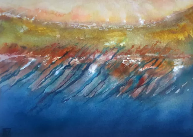 Bild-Aquarell-Watercolours-Corral Reef - Meer-Fine Art Print- 58 x 42 cm