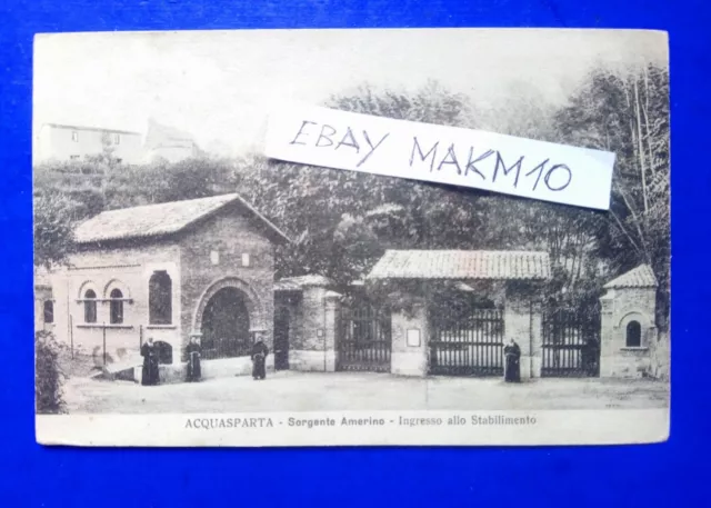 🔵 Cartolina Acquasparta Sorgente Amerino Ingresso Stabilimento Frati 1926 🤣