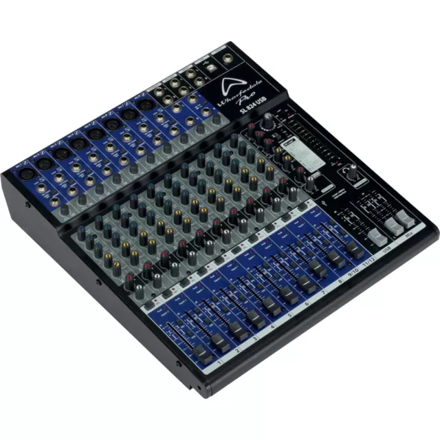 WHARFEDALE PRO SL 824 USB mixer audio 12 canali stereo per studio live NUOVO