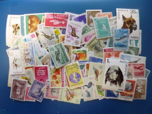 ROMANIA ROUMANIA STAMP COLLECTION PACKET 100 DIFFERENT POSTAGE STAMPS Used