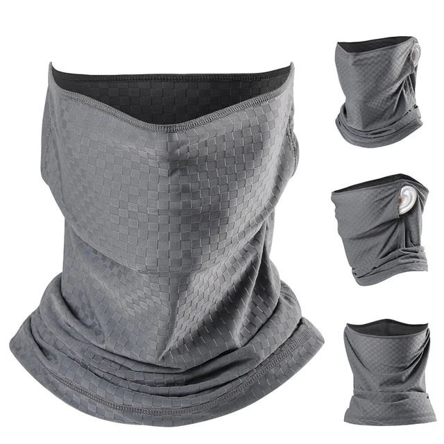 Neck Gaiter Bandana Face Mask Cooler UV Sun Protection Cooling Gator Shield Gray