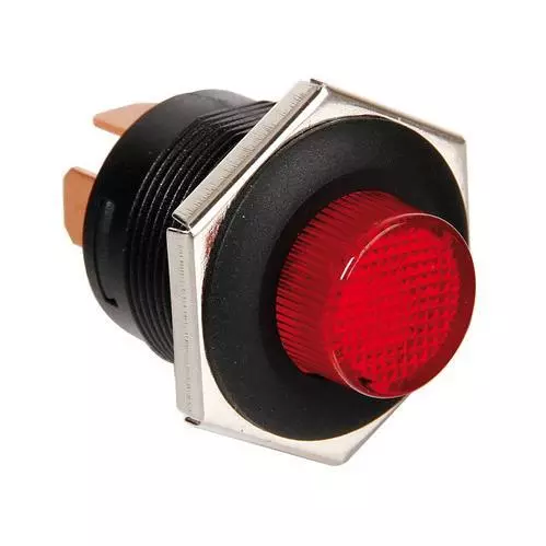 Interruttore Pulsante 12/24V Con Led Rosso