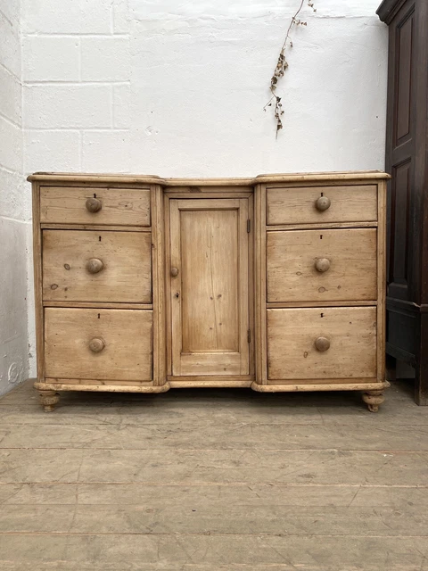 Antique Dutch pine sideboard cupboard