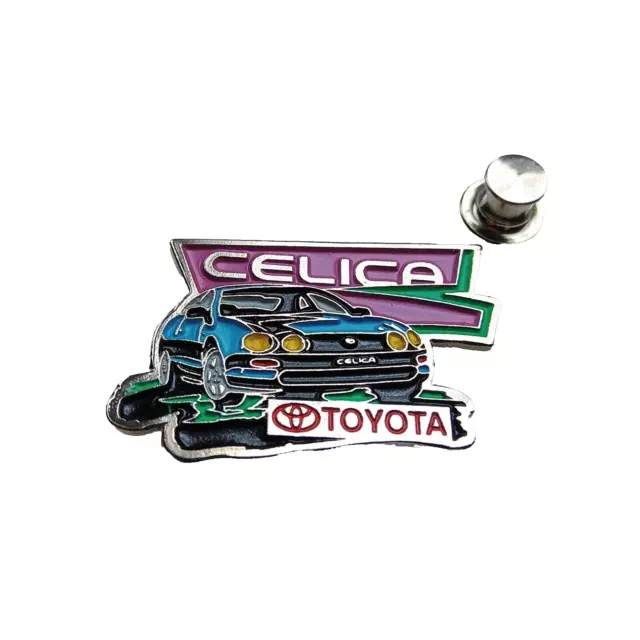 Pin's pins lapel pin enamel Logo + voiture TOYOTA CELICA TBE Signé