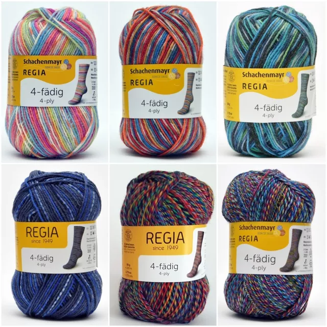 Wolle Sockenwolle Strumpfgarn - Schachenmayr - Regia 4fädig Color - 50 g - 210 m