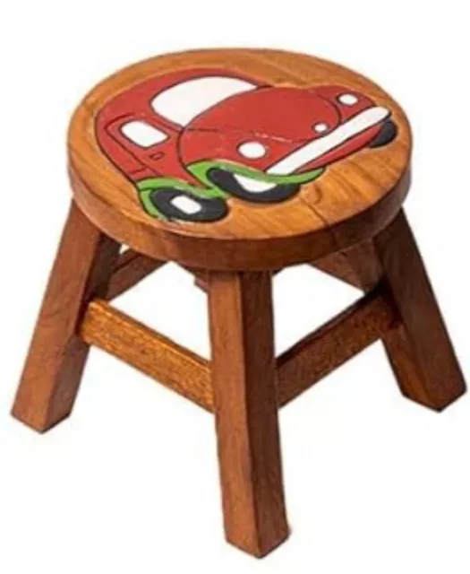 Kinderhocker aus Holz, Sitzgruppe, Kinderstuhl, Kita, Auto