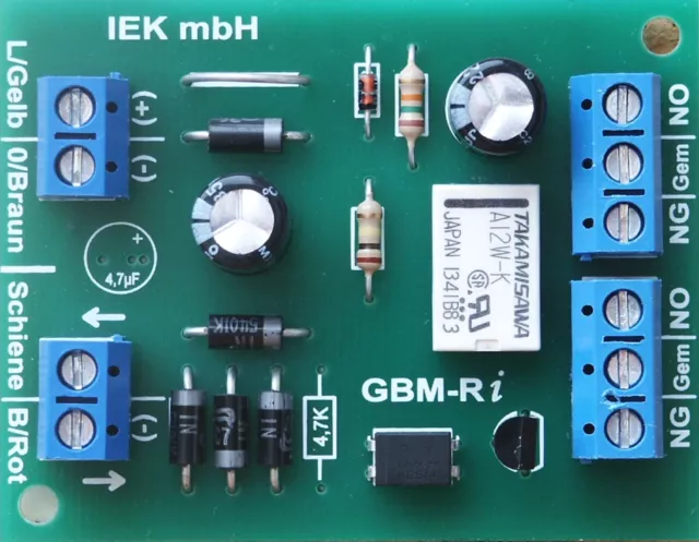 Gleisbesetztmelder mit Relais Impuls, GBM-R i, elektronisches Schaltgleis