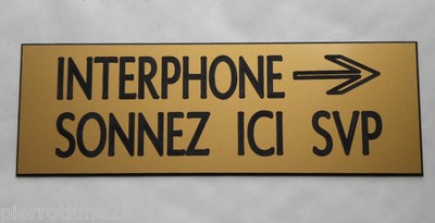 2 versions format 29x100 mm plaque gravée "DANGER" 
