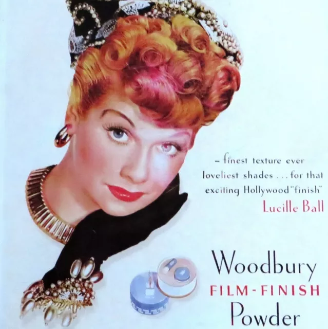 LUCILLE BALL Woodbury Powder Altes Blechschild USA um 1990 Film Finish HOLLYWOOD