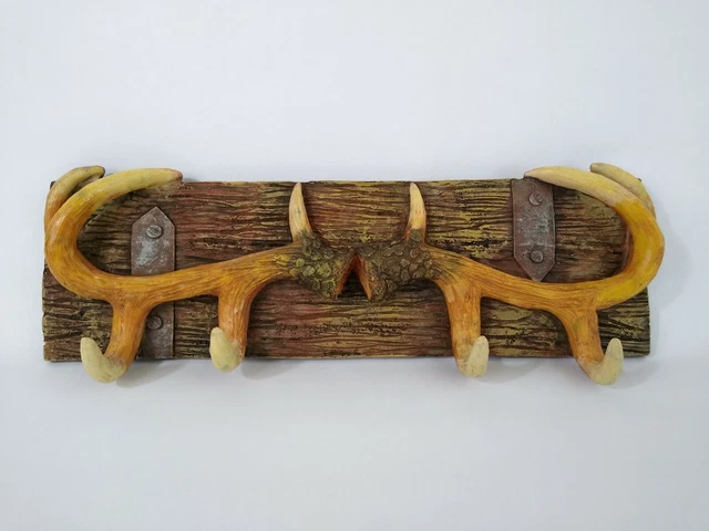 Faux Antler On Wood Key Rack *Please Read The Description