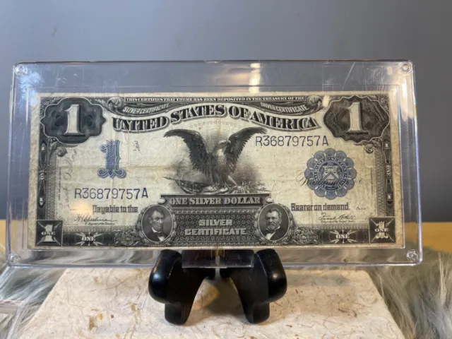 1899 One Dollar Black Eagle Silver Certificate Note - Large Size $1