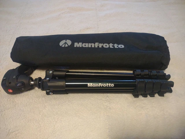 Trípode de aluminio de 5 secciones Manfrotto Compact Action, negro #MKCOMPACTACN-BK