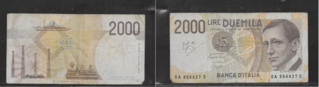 Billet De 2000 Lires  Banque Italie 1990