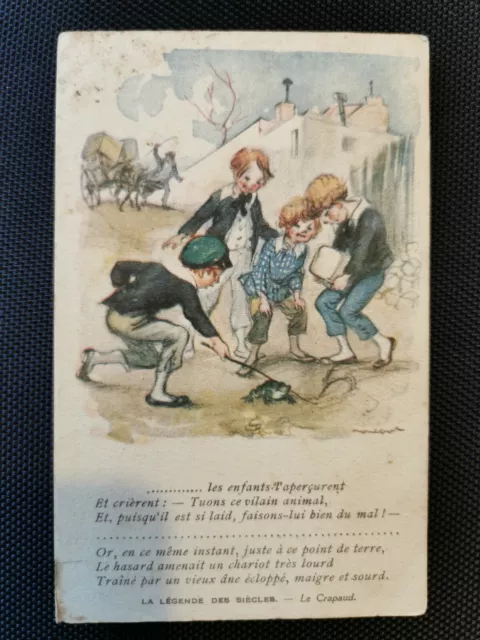CPA La Légende des Siècles - Le Crapaud - Illustrateur Poulbot