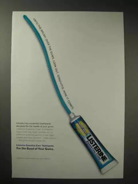 2001 Listerine Essential Care Toothpaste Ad