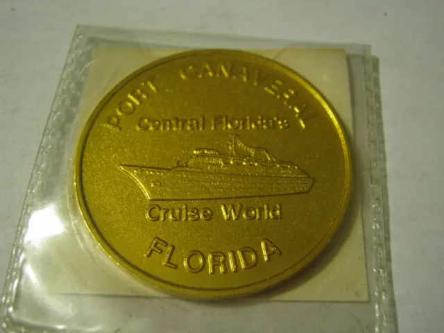 1983 STS-6 Challenger Maiden Voyage PORT CANAVERALCRUISE WORLD w/ Relic Metal