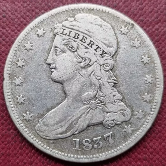 1837 Capped Bust Half Dollar 50c Better Grade #69503