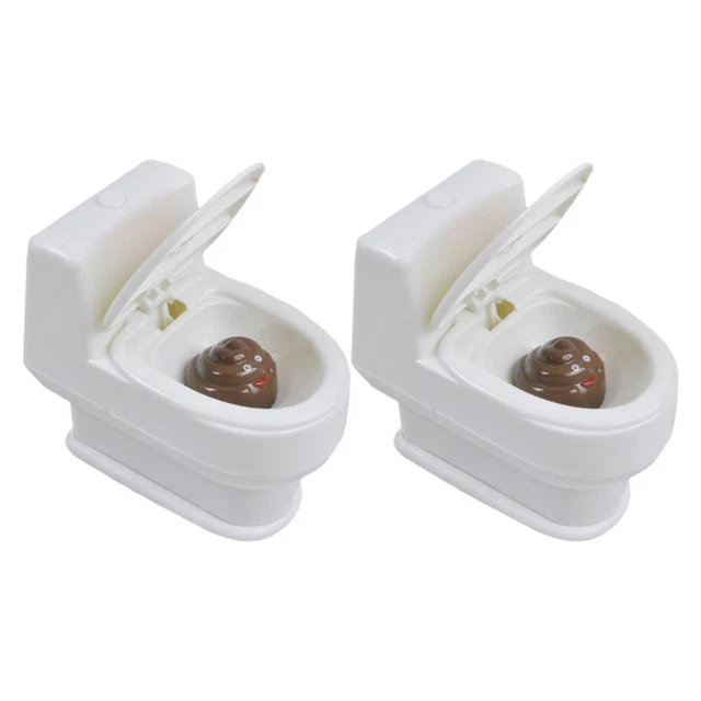 2 PIEZAS Divertido Regalo Levantar Divertido Inodoro de pulverización Mini Regalos Juguete