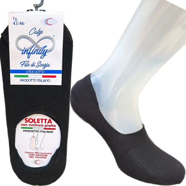 12 paia fantasmini invisibili Con Silicone Cotone Filo di Scozia Infinity®