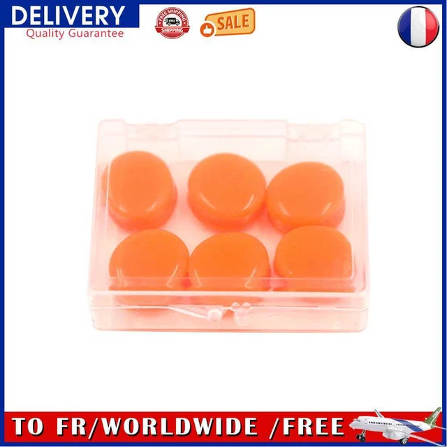 Soft Swimming Earplugs Water Waterproof Silicone Diving Supplies (Orange)