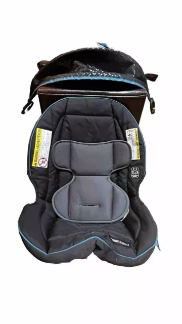 Graco Snugride 35 Lite Lx Infant Car Seat 3 pc Cover Canopy Set BLK Aqua Trim