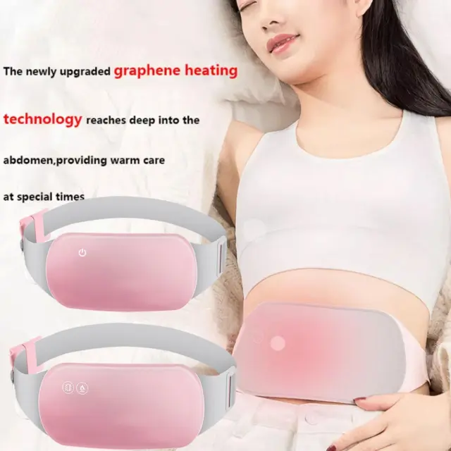 Almohadilla de cinta de masaje de calefacción para calambres menstruales alivio período dolor 2022 de R9H8