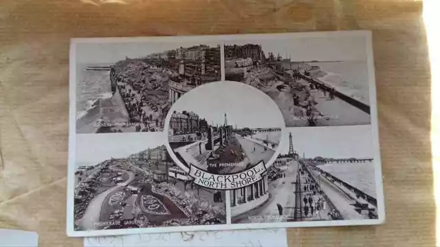 Vintage Postcard,North Shore,Blackpool,1947,Wakefield,posted