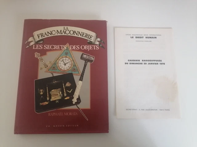 FRANC-MAÇONNERIE/ETUDE SYMBOLES/OUTILS/TEMPLES/GANTS/BIJOUX/JETON/SAC