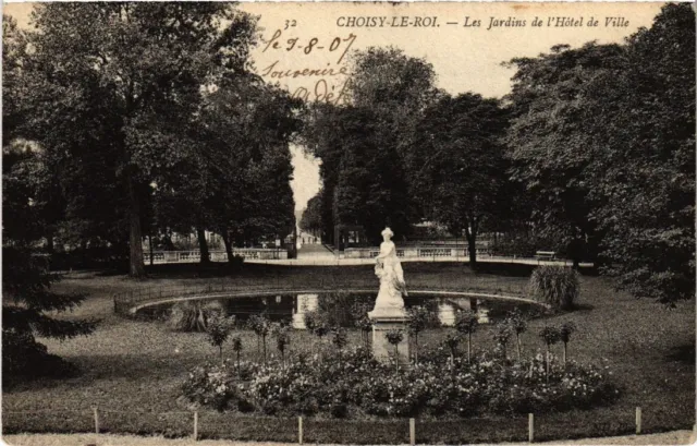 CPA AK Choisy le Roi Les Jardins de l'Hotel de Ville FRANCE (1282498)