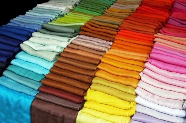 Pashmina Schal 100 % Viskose Einfach Halstuch Stola viele Farben 200g TOP QUALITÄT