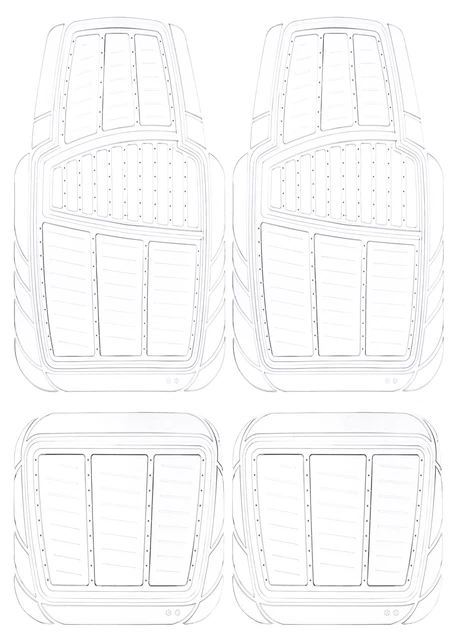 Auto Drive 4PC PVC Floor Mats Toll Clear - Universal Fit