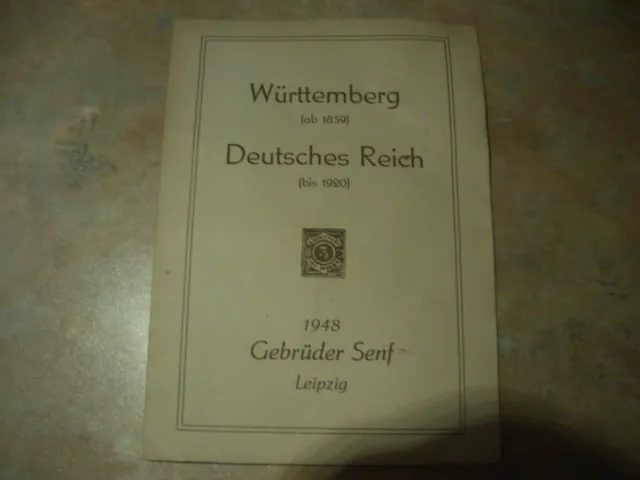 Gebrüder Senf - Württemberg ( ab 1859 ) Deutsches Reich ( bis 1920 ) gebraucht