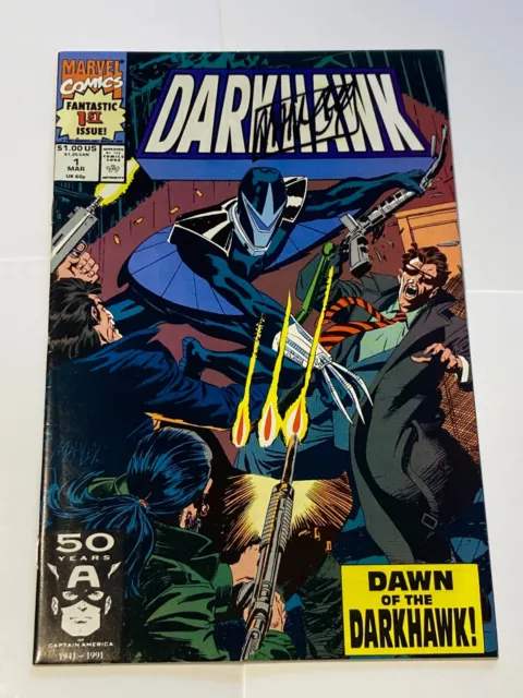 Darkhawk #1 Marvel Comics 1991 signed Mike Manley VF