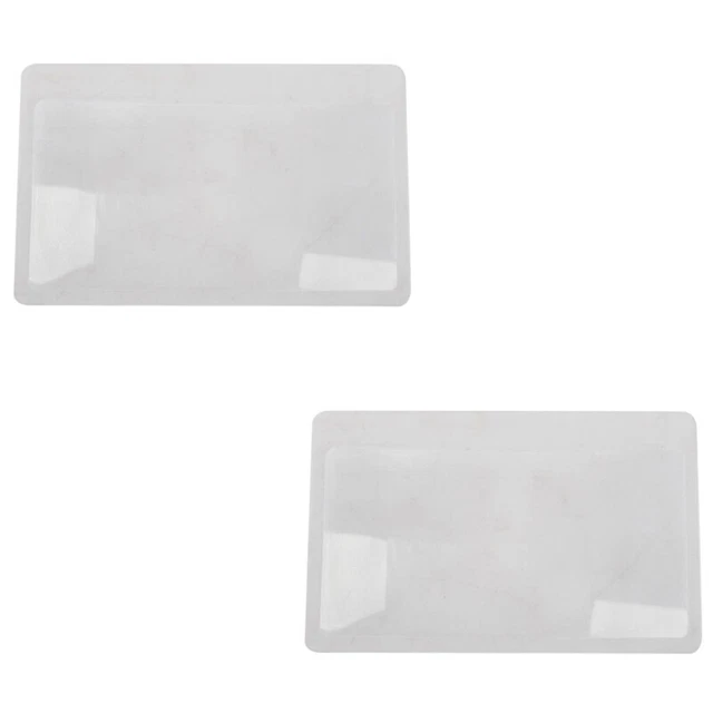 2 Pezzi 3 x Lente D'Ingrandimento Ingrandimento Ingrandimento Fresnel Tasca C9V1