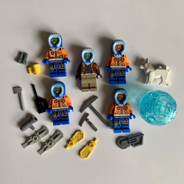 Lego Arctic Explorers Minifigures & Accessories Bundle Husky