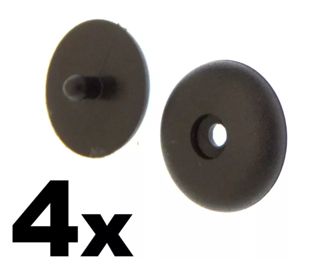 4 Paires Voiture Ceinture de Sécurité Button clip Noir Bouton Support Clou