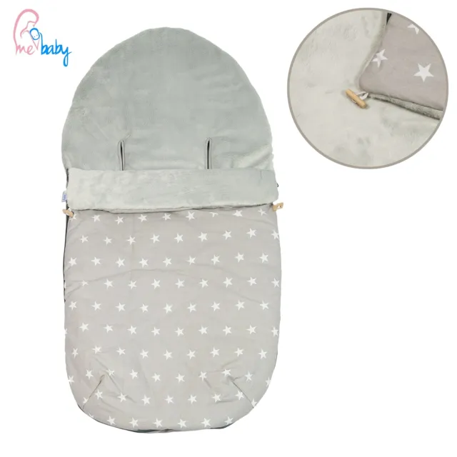 Grey White Star Universal Footmuff Cosy Toes Seat Liner Buggy Stroller Pushchair