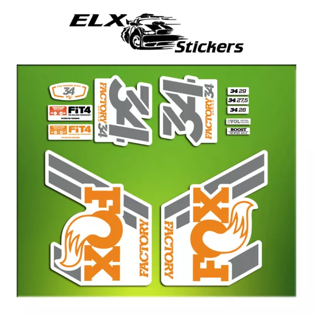 Adesivi Forcela Pegatinas Stickers Fork Horquilla Fox 34 2018 Elx84 Autocollant