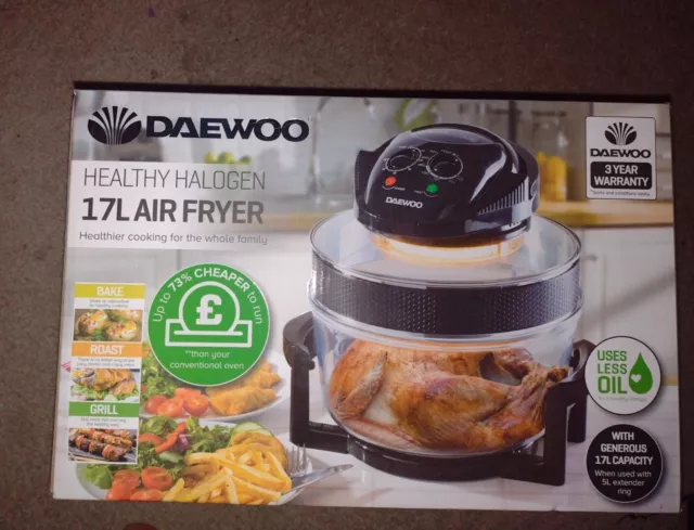 Tower presto 1300w halogen clearance low fat air fryer white