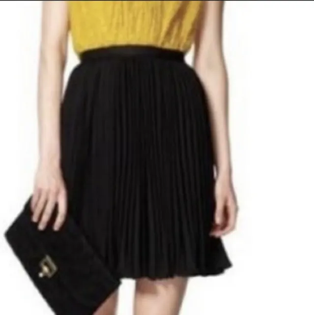 Jason Wu For Target Womens Accordion Pleats A-line Black Mini Skirt Size 4