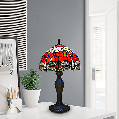 NUOVO stile Tiffany dragonfly tavolo Lampada da tavolo Vetro colorato OMBRA Home Decoration 3