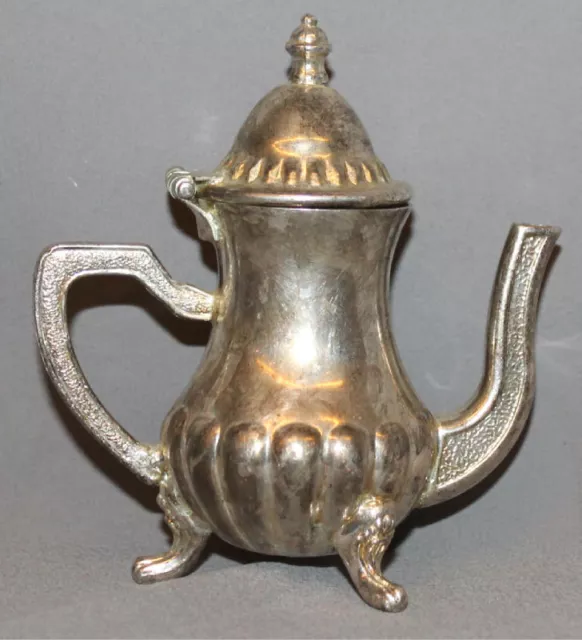 Vintage European Small Decorative Silverplated Tea Coffee Pot Pitcher