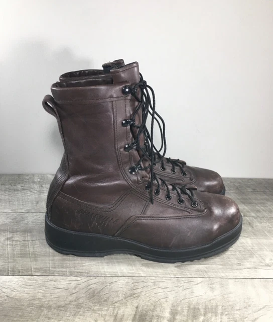 BELLEVILLE 330ST MEN’S Wet Weather Steel Toe Flight Lace Up Brown Boots