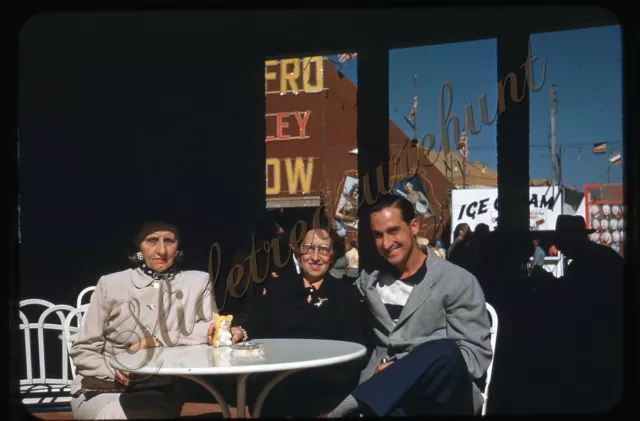 Renfro Valley Show Women Man 1950s 35mm Slide Red Border Kodachrome Kentucky